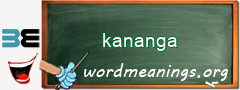 WordMeaning blackboard for kananga